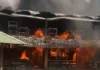 Incendio destruye campamento en Bayaguana, Monte Plata