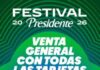 Festival Presidente 2026 abre venta general de boletas con todas las tarjetas